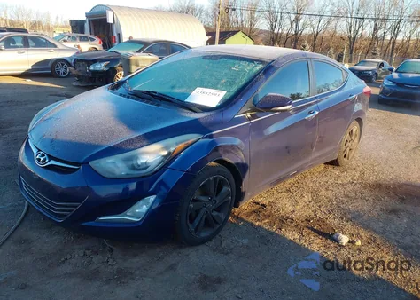 2014 Hyundai Elantra Limited from USA, damaged, VIN 5NPDH4AE7EH495934